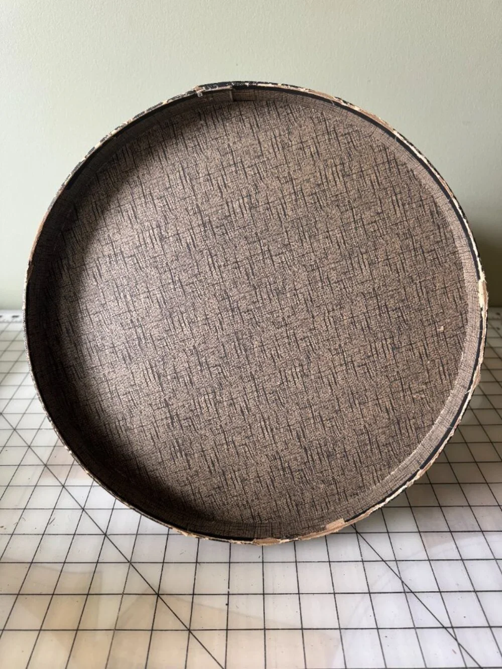 Vintage Aqua Hat Box | Retro Storage Case | Mid Century
